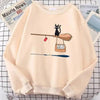 Elegant Cute Cat Print Sweatshirts Women Casual Crewneck Sportswear Fleece Warm Fleece Sweatshirt Loose Autumn Clothes Casual Women's Printed Hooded Sweatshirt Loose Tunic Blouse Top Utility Pockets Ladies Sweatshirts by Stevvex