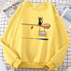 Elegant Cute Cat Print Sweatshirts Women Casual Crewneck Sportswear Fleece Warm Fleece Sweatshirt Loose Autumn Clothes Casual Women's Printed Hooded Sweatshirt Loose Tunic Blouse Top Utility Pockets Ladies Sweatshirts by Stevvex