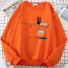 Elegant Cute Cat Print Sweatshirts Women Casual Crewneck Sportswear Fleece Warm Fleece Sweatshirt Loose Autumn Clothes Casual Women's Printed Hooded Sweatshirt Loose Tunic Blouse Top Utility Pockets Ladies Sweatshirts by Stevvex