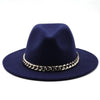 Elegant Green Fedora Hats Women Men Fedora Hats Wide Brim Fedora Hat Summer Chain Band Jazz Hats Winter Autumn Gentleman Outdoor Hat by Stevvex