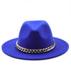 Elegant Green Fedora Hats Women Men Fedora Hats Wide Brim Fedora Hat Summer Chain Band Jazz Hats Winter Autumn Gentleman Outdoor Hat by Stevvex