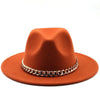 Elegant Green Fedora Hats Women Men Fedora Hats Wide Brim Fedora Hat Summer Chain Band Jazz Hats Winter Autumn Gentleman Outdoor Hat by Stevvex