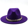 Elegant Green Fedora Hats Women Men Fedora Hats Wide Brim Fedora Hat Summer Chain Band Jazz Hats Winter Autumn Gentleman Outdoor Hat by Stevvex