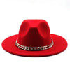 Elegant Green Fedora Hats Women Men Fedora Hats Wide Brim Fedora Hat Summer Chain Band Jazz Hats Winter Autumn Gentleman Outdoor Hat by Stevvex