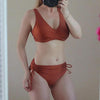 Elegant High Waist Bikini Set Push Up Swimwear Women Swimsuits New Black Bathing Suit Twist Women's High Waist Bikini Twist Front Tie Back 2 Piece Lace Up Summer Swimsuits by Stevvex