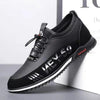 Elegant Leather Mens Luxury Casual Slip On Black Driving Fashion Sneakers Casual Walking Shoes Lightweight Anti-Slip Low Top Breathable Leather Mens Business Sneakers by Stevvex