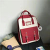 Elegant Nylon Candy Color Waterproof School Bags for Teenagers Girls And Women Nice Patchwork On Backpack For Female by Stevvex