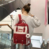 Elegant Nylon Candy Color Waterproof School Bags for Teenagers Girls And Women Nice Patchwork On Backpack For Female by Stevvex
