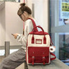 Elegant Nylon Candy Color Waterproof School Bags for Teenagers Girls And Women Nice Patchwork On Backpack For Female by Stevvex