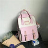 Elegant Nylon Candy Color Waterproof School Bags for Teenagers Girls And Women Nice Patchwork On Backpack For Female by Stevvex
