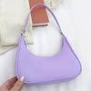 Elegant Pure Color Shoulder Underarm Bags, Casual Ladies Zipper Small Purse Top-handle Handbag For Ladies And Girls by Stevvex