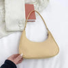 Elegant Pure Color Shoulder Underarm Bags, Casual Ladies Zipper Small Purse Top-handle Handbag For Ladies And Girls by Stevvex