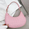 Elegant Pure Color Shoulder Underarm Bags, Casual Ladies Zipper Small Purse Top-handle Handbag For Ladies And Girls by Stevvex