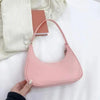 Elegant Pure Color Shoulder Underarm Bags, Casual Ladies Zipper Small Purse Top-handle Handbag For Ladies And Girls by Stevvex