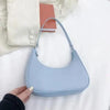 Elegant Pure Color Shoulder Underarm Bags, Casual Ladies Zipper Small Purse Top-handle Handbag For Ladies And Girls by Stevvex