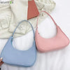 Elegant Pure Color Shoulder Underarm Bags, Casual Ladies Zipper Small Purse Top-handle Handbag For Ladies And Girls by Stevvex