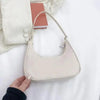 Elegant Pure Color Shoulder Underarm Bags, Casual Ladies Zipper Small Purse Top-handle Handbag For Ladies And Girls by Stevvex