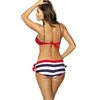 Elegant Red New Bikini Set Three Piece Swimsuit Women's Bathing Suits Push Up Halter Bandage Bikini Women Push Up Swimwear Bathing Suit Beachwear Swimming Suit For Women by Stevvex