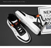 Elegant Sport Men's Sneaker Trend High Top Platform Shoes Spring Vulcanized Shoes Leather Casual Sport Fashion Flat Low Top Sneaker Lace-up Modern Design by Stevvex