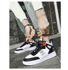 Elegant Sport Men's Sneaker Trend High Top Platform Shoes Spring Vulcanized Shoes Leather Casual Sport Fashion Flat Low Top Sneaker Lace-up Modern Design by Stevvex