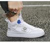 Elegant Sport Men's Sneaker Trend High Top Platform Shoes Spring Vulcanized Shoes Leather Casual Sport Fashion Flat Low Top Sneaker Lace-up Modern Design by Stevvex
