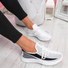 Elegant Sport Women's Vulcanized Female Lace Up Mesh Sneakers Round Toe Casual Walking Shoes Mesh Flat Anti-slip Women Breathable Mesh Fashion Sneakers by Stevvex