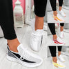 Elegant Sport Women's Vulcanized Female Lace Up Mesh Sneakers Round Toe Casual Walking Shoes Mesh Flat Anti-slip Women Breathable Mesh Fashion Sneakers by Stevvex