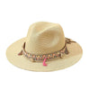 Elegant Tassel Beach Hats For Women Women's Bucket Sun Hat Max Sun Protection Holiday Hats Ladies Sun Hat Summer Straw Hats UV Protection Foldable Travel One Size Hat Modern Summer Fedoras For Party by Stevvex