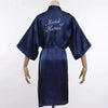 Elegant Wedding Bride Robe Lightweight Short Silk Sleepwear Women Indoor Bathrobes by Stevvex