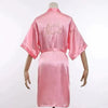 Elegant Wedding Bride Robe Lightweight Short Silk Sleepwear Women Indoor Bathrobes by Stevvex
