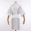 Elegant Wedding Bride Robe Lightweight Short Silk Sleepwear Women Indoor Bathrobes by Stevvex
