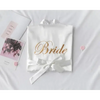 Elegant Wedding Bride Robe Lightweight Short Silk Sleepwear Women Indoor Bathrobes by Stevvex