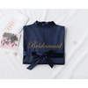 Elegant Wedding Bride Robe Lightweight Short Silk Sleepwear Women Indoor Bathrobes by Stevvex