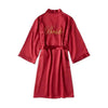 Elegant Wedding Bride Robe Lightweight Short Silk Sleepwear Women Indoor Bathrobes by Stevvex