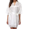 Elegant White Short Soft Women Bathrobes Vintage Design Sleepwear Lightweight Bridesmaid Robes Comfortable Ladies Bathrobe by Stevvex