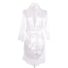 Elegant White Short Soft Women Bathrobes Vintage Design Sleepwear Lightweight Bridesmaid Robes Comfortable Ladies Bathrobe by Stevvex