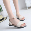 Elegant White Women Fashion Sandals Solid Round Toe Pearl Buckle Casual Sandals Shoes New Summer Outdoor Non-slip Flip Flop Dressy Sandals Cute Round Toe Strappy Wedding Shoes by Stevvex