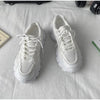 Elegant Women's Sneakers Lace Up Thick Platform Casual Shoes Leather Comfortable Walking Footwear Fashion New Lightweight Casual Everyday Walking Fashion Sneakers by Stevvex