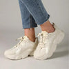 Elegant Women's Sneakers Lace Up Thick Platform Casual Shoes Leather Comfortable Walking Footwear Fashion New Lightweight Casual Everyday Walking Fashion Sneakers by Stevvex