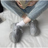 Elegant Women's Sneakers Lace Up Thick Platform Casual Shoes Leather Comfortable Walking Footwear Fashion New Lightweight Casual Everyday Walking Fashion Sneakers by Stevvex