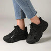 Elegant Women's Sneakers Lace Up Thick Platform Casual Shoes Leather Comfortable Walking Footwear Fashion New Lightweight Casual Everyday Walking Fashion Sneakers by Stevvex