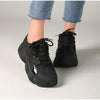 Elegant Women's Sneakers Lace Up Thick Platform Casual Shoes Leather Comfortable Walking Footwear Fashion New Lightweight Casual Everyday Walking Fashion Sneakers by Stevvex