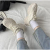 Elegant Women's Sneakers Lace Up Thick Platform Casual Shoes Leather Comfortable Walking Footwear Fashion New Lightweight Casual Everyday Walking Fashion Sneakers by Stevvex
