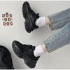 Elegant Women's Sneakers Lace Up Thick Platform Casual Shoes Leather Comfortable Walking Footwear Fashion New Lightweight Casual Everyday Walking Fashion Sneakers by Stevvex