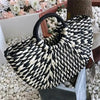 Elehant Women's Woven Wicker Straw Half Round Bag Trendy Large Capacity Female Casual Travel Bag by Stevvex
