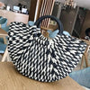 Elehant Women's Woven Wicker Straw Half Round Bag Trendy Large Capacity Female Casual Travel Bag by Stevvex