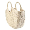 Elehant Women's Woven Wicker Straw Half Round Bag Trendy Large Capacity Female Casual Travel Bag by Stevvex