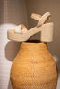 Elise Platform Sandals in Off White
