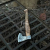 Norse Viking Axe Set with Engraved Steel Heads and Carved Hardwood Handles by JW SteelCrafts