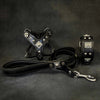 "EROS" Small to Medium dog SET - Harness - collar - lead. All Black by Bestia Dog Gear
